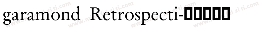 garamond Retrospecti字体转换